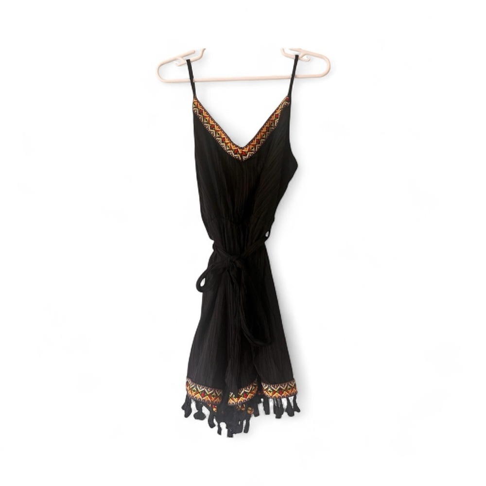 SHEIN Black Textured Dress